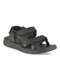Sandales NOIR Homme CUIR Motif Uni Scratch