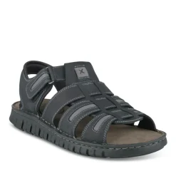 Sandales NOIR Homme CUIR Motif Uni Scratch