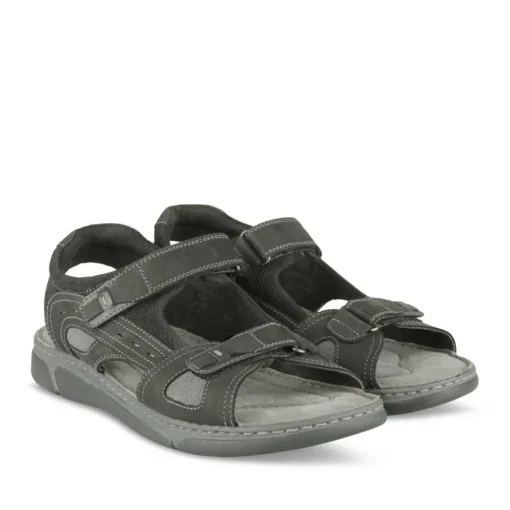 Sandales NOIR Homme CUIR Motif Uni Scratch