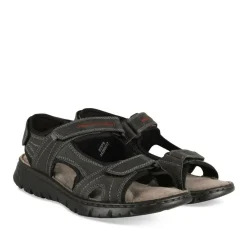 Sandales NOIR Homme CUIR Motif Uni Scratch