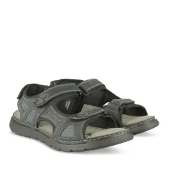 Sandales NOIR Homme CUIR Motif Uni Scratch