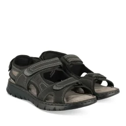 Sandales NOIR Homme CUIR Motif Uni Scratch