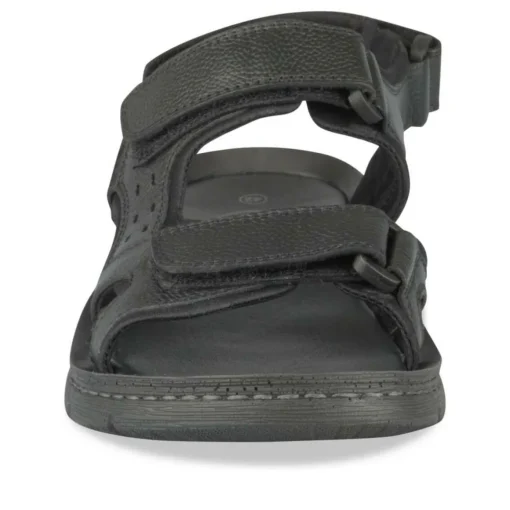 Sandales NOIR Homme CUIR Motif Uni Scratch