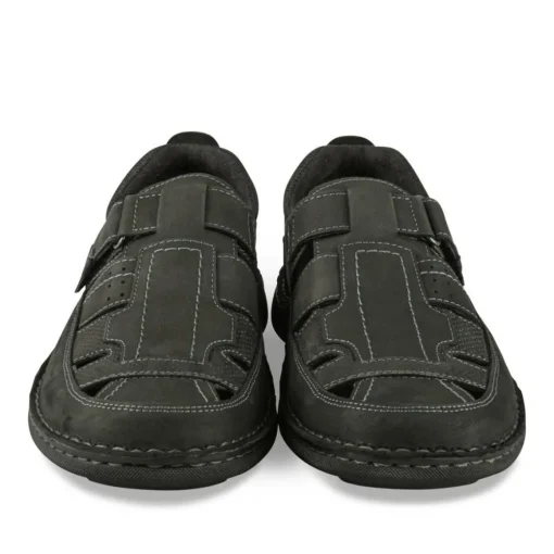 Sandales NOIR Homme CUIR Motif Uni Scratch