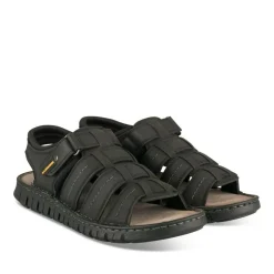 Sandales NOIR Homme CUIR Motif Uni Scratch