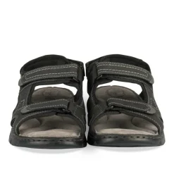 Sandales NOIR Homme CUIR Motif Uni Scratch