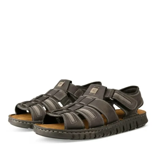 Sandales NOIR Homme CUIR Scratch