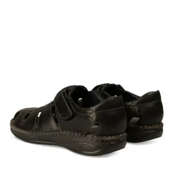 Sandales NOIR Homme CUIR Motif Uni Scratch
