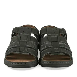 Sandales NOIR Homme CUIR Motif Uni Scratch
