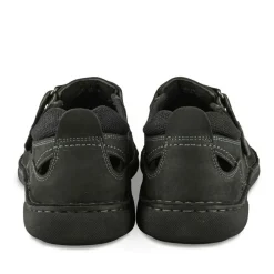 Sandales NOIR Homme CUIR Motif Uni Scratch
