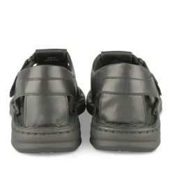 Sandales NOIR Homme CUIR Motif Uni Scratch
