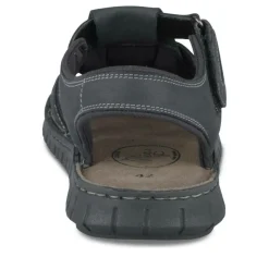 Sandales NOIR Homme CUIR Motif Uni Scratch