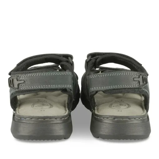 Sandales NOIR Homme CUIR Motif Uni Scratch