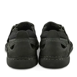 Sandales NOIR Homme CUIR Motif Uni Scratch