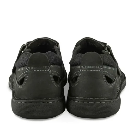 Sandales NOIR Homme CUIR Motif Uni Scratch