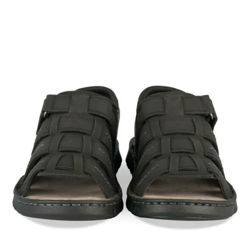 Sandales NOIR Homme CUIR Motif Uni Scratch