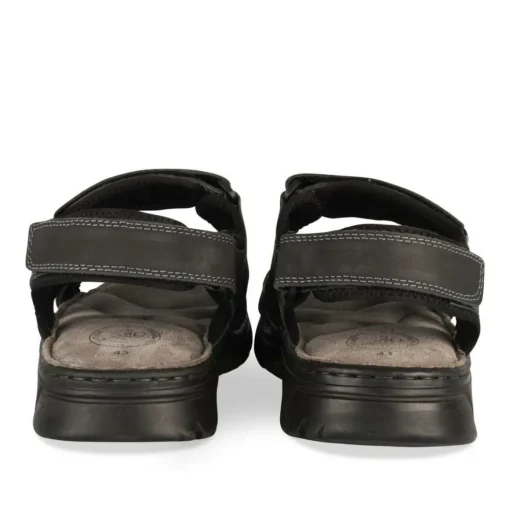 Sandales NOIR Homme CUIR Motif Uni Scratch