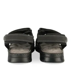 Sandales NOIR Homme CUIR Motif Uni Scratch