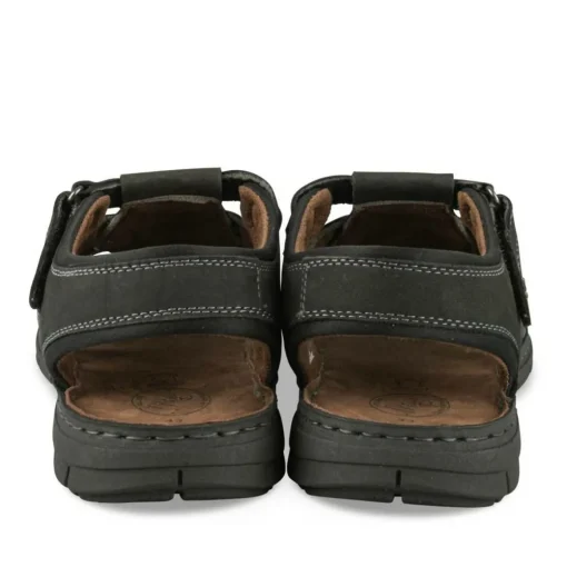 Sandales NOIR Homme CUIR Motif Uni Scratch
