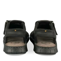 Sandales NOIR Homme CUIR Motif Uni Scratch