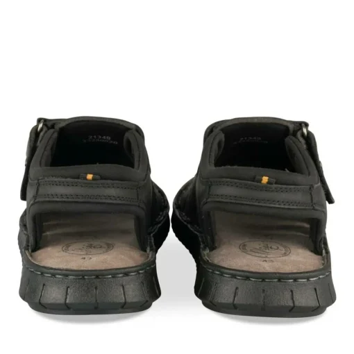 Sandales NOIR Homme CUIR Motif Uni Scratch
