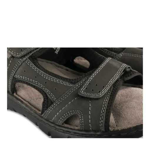 Sandales NOIR Homme CUIR Motif Uni Scratch