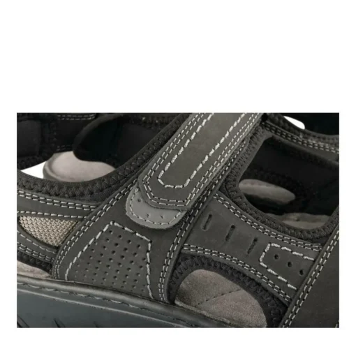 Sandales NOIR Homme CUIR Motif Uni Scratch