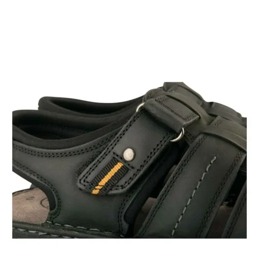 Sandales NOIR Homme CUIR Motif Uni Scratch