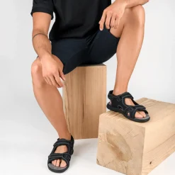 Sandales NOIR Homme Motif Uni Scratch