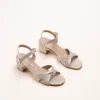 Sandales OR Femme CUIR Motif Paillettes Boucle