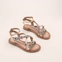Sandales OR Femme CUIR Motif Perle Boucle