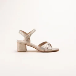 Sandales OR Femme CUIR Motif Paillettes Boucle