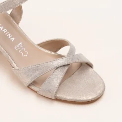 Sandales OR Femme CUIR Motif Paillettes Boucle
