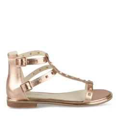 Sandales OR Femme Motif Clouté Boucle