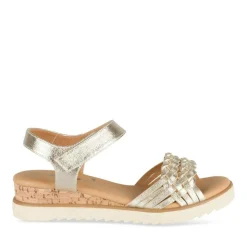 Sandales OR Femme Motif Uni Boucle