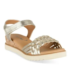 Sandales OR Femme Motif Uni Boucle