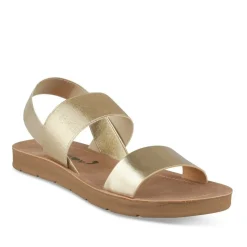 Sandales OR Femme Motif Uni Elastique