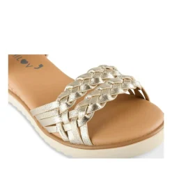Sandales OR Femme Motif Uni Boucle