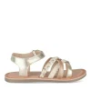 Sandales OR Fille CUIR Motif Iridescent Scratch