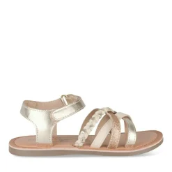 Sandales OR Fille CUIR Motif Iridescent Scratch