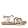 Sandales OR Fille CUIR Motif Iridescent Scratch