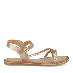 Sandales OR Fille CUIR Motif Tressé Boucle
