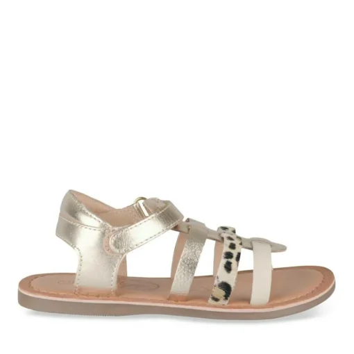 Sandales OR Fille CUIR Motif Animal Scratch