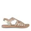 Sandales OR Fille CUIR Motif Tressé Scratch