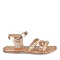 Sandales OR Fille CUIR Motif Tressé Scratch