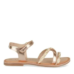 Sandales OR Fille CUIR Motif Tressé Scratch