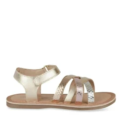 Sandales OR Fille CUIR Motif Iridescent Scratch