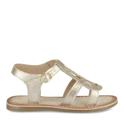 Sandales OR Fille CUIR Motif Iridescent Boucle