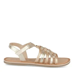 Sandales OR Fille CUIR Motif Tressé Scratch