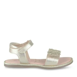 Sandales OR Fille CUIR Motif Fleuri Scratch